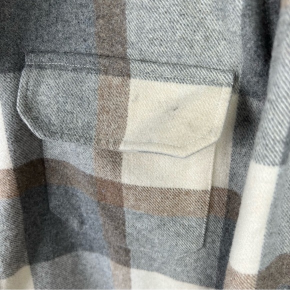 BLAQ Plaid Overshirt Jacket (Shacket) Wool Alpaca Blend Flannel Relaxed Mens XXL - Picture 5 of 11